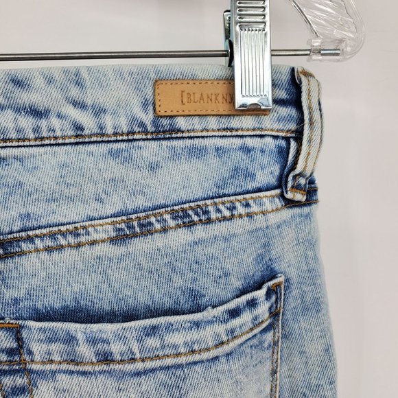 Blank NYC Skinny Classique Light Wash Acid Distressed Jeans Size 25 - Picture 5 of 9